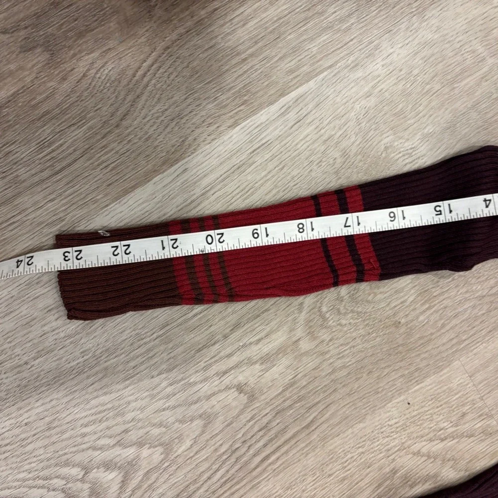 Staud Shoko Maxi Dress Red Burgundy Striped Ribbed Knit Open‎ Back Small - Picture 7 of 8